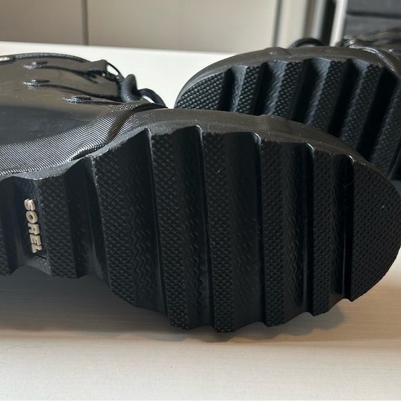 RARE Sorel Joan of Arctic Wedge Black Rainboot 9.5 - Picture 9 of 10